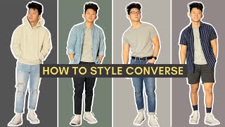 HOW TO STYLE CONVERSE CHUCK TAYLOR HIGH TOP SNEAKERS [upl. by Sherburne]