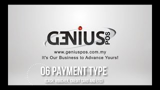 Genius POS Basic Tutorial 06 Setting Payment type [upl. by Ahsenom]