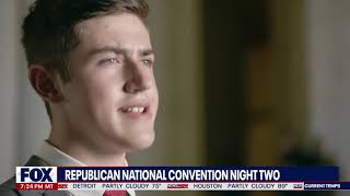 NICK SANDMANNS STORY quotTeen who wore MAGA hatquot speaks during RNC night two [upl. by Enylodnewg]