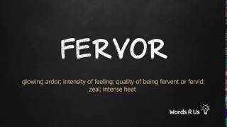 How to Pronounce FERVOR in American English [upl. by Gan665]