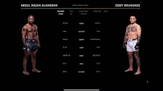 Abdul Razak Alhassan vs Cody Brundage Prediction abdulrazakalhassan codybrundage ufcdenver [upl. by Annohsal]