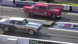 NHRA DIV2 Bristol Dragway E5 Super Street elimination L Bill Mullis SS2337 R Donald Webb SS2159 [upl. by Tnerb]