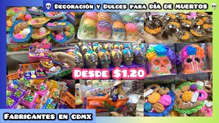 💀 Dulces “DÍA DE MUERTOS”  La MERCED  CALAVERAS desde 120  OFRENDAS DECORACIÓN CENTRO CDMX 💀 [upl. by Karisa481]