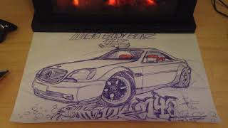 MercedesBenz C140CL600 V12 MAE x BONEZ MC  BIG BODY BENZ 187 Skills Reaction Street Support [upl. by Ollecram439]