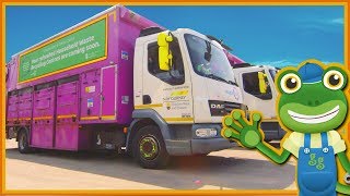 Recycling Trucks For Children  Geckos Real Vehicles [upl. by Yeffej417]