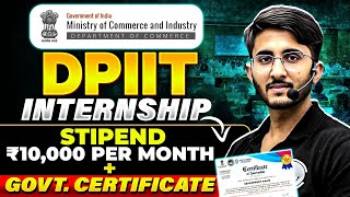 DPIIT Internship 2024  Ministry of Commerce and Industry  Stipend  Certificate  Complete Details [upl. by Mushro]