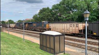 60 FPS Long CSX Coal Train and More Alexandria Virginia [upl. by Rizas]