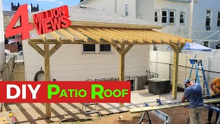 DIY Patio Roof  HANDYBROS [upl. by Ahsiyn]