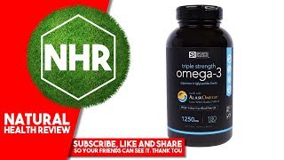 Sports Research Omega 3 Fish Oil Triple Strength 1250 mg 180 Softgels [upl. by Walsh392]