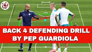 Back 4 defending exercise by Guardiola [upl. by Ydac]