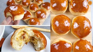 FLANDESAL  Leche Flan Filled Pandesal with Caramel Crunch  Hand Knead Pandesal  Mortar and Pastry [upl. by Aoh974]