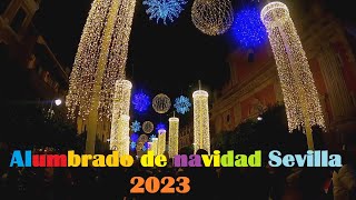 Alumbrado de Navidad de Sevilla diciembre de 2023 Sevilla Express [upl. by Nylaret]