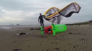 Kite Foil Boarding my first 3 sessions [upl. by Hilar801]