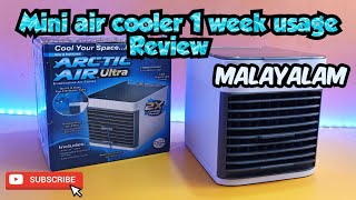 mini air cooler 1 week usage Review  Malayalam [upl. by Namrac526]