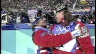 Ann Battelle 2002 Winter Olympics Womens Moguls Final [upl. by Nueoras]