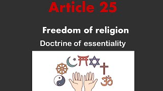 Article 25Freedom Of ReligionDoctrine Of Essentialitycivilservices ias viralvideo [upl. by Feil]