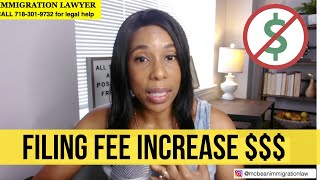 NEW USCIS FEE INCREASES PUBLISHED I130 I485 I765 I129F I601 I601A N400 I589 I212 [upl. by Boar733]