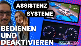 Assistenzsysteme Bedienen und auch Abschalten können zb Parkpilot Parkassistent Tempomat VW TRoc [upl. by Ahsiela]