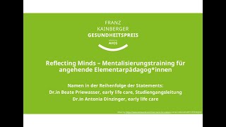 Franz KainbergerGesundheitspreis 2024 Reflecting Minds [upl. by Champ547]