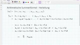 Arithmetische Summenformel Herleitung [upl. by Aymik294]