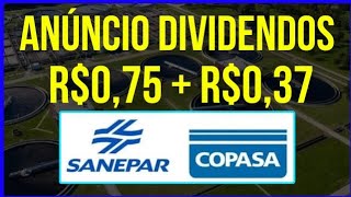 CSMG3  COPASA GRANDES DIVIDENDOS YIELD 17 SANEPAR PROVENTOS dividendos sapr11 bolsadevalores [upl. by Prober]