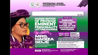 MAIDEN EDITION OF PROWAN EMINENT PERSONALITY LECTUREAWARDS  PROWAN [upl. by Oizirbaf]