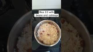 Rice with cabbage and beans mixed in Every day simple food rice20 [upl. by Idok]