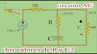 Circuito en AC ⚡ resuelto con diagrama fasorial EJERCICIO🐢 [upl. by Aneleve]