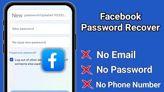 How To Recover Facebook Password Without Email And Phone Number 2024 [upl. by Corron]