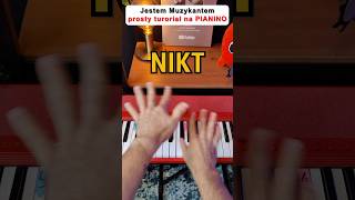 Jestem Muzykantem  prosty tutorial na pianino 😅🎹 pianino szkoła muzyka [upl. by Aratehs]