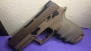 Hogue pistol sleeve grip sig sauer p320 M18 [upl. by Solnit327]