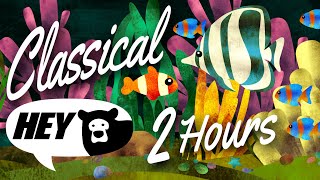 Hey Bear Bedtime  Classical Aquarium  2 Hours  Relaxing Video with Music [upl. by Arad]