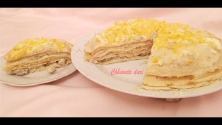 Gâteau de crèpes salées  الكريب طبقات مالح [upl. by Knick]