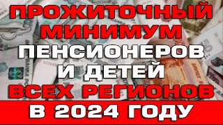 Прожиточный минимум пенсионеров и детей 2024 по всем регионам России [upl. by Stacey124]