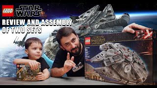 Lego Star Wars Review of two sets 75257 Millennium Falcon 75345 501st Legion Clone Combat Set [upl. by Zrike77]