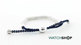 Links Of London Jewellery Ladies Sterling Silver amp Blue Cord Effervescence XS Bracelet 50103480 [upl. by Suidaht]