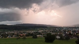 2 August 2024  Gewitter Schälchlihoger Urdorf  2033  2211 Uhr [upl. by Enilorak]