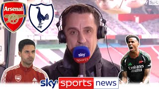 BREAKING GARY NEVILLE REACTS TO ARSENALS NORTH LONDON DERBY VICTORY GARY NEVILLE PODCAST YODAY [upl. by Segalman]