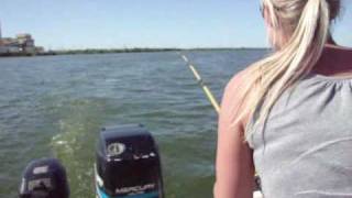 Fishing Calaveras Lake Redfish April 25th  2010 [upl. by Ceil]