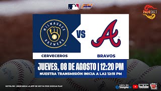 GRANDES LIGAS EN VIVO 08082024  CERVECEROS DE MILWAUKEE VS BRAVOS DE ATLANTA ⚾ [upl. by Henrique]