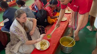 Super Fast Prasadam Serving to Devotees at Mayapur Iskon [upl. by Onitnatsnoc]