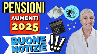 ☀️PENSIONI BUONE NOTIZIE❗️👉 AUMENTI GENNAIO PIÙ ALTI ❓ RIVALUTAZIONE 2025 📈 [upl. by Marabelle640]