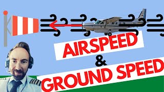 AIRSPEED EXPLAINED EASY  Difference between Airspeed and Ground Speed easy to understand [upl. by Goda]