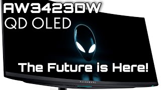 Alienware AW3423DW QD OLED Monitor CES New in 2022 [upl. by Selim]