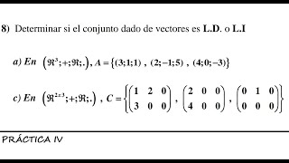 Matrices Linealmente Dependiente y Linealmente Independiente [upl. by Kraus]