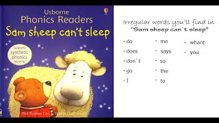 Usborne Phonics Readers ⑧ Sam sheep cant sleep [upl. by Reinaldos]