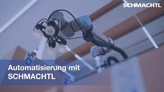 Palettieren mit Cobots  Schmachtl Systemlösungen [upl. by Lynnet]