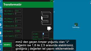 Transformatör Hesaplama Programı Part1 [upl. by Ymij596]