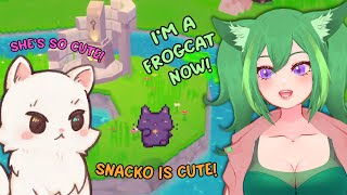 Frog Cat Vtuber Plays Cozy Cat Game Snacko  Twitch VOD [upl. by Sibilla]