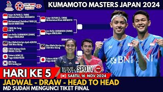 Jadwal Lengkap Semifinal Kumamoto Master Japan 2024 Day 5 [upl. by Imnubulo555]